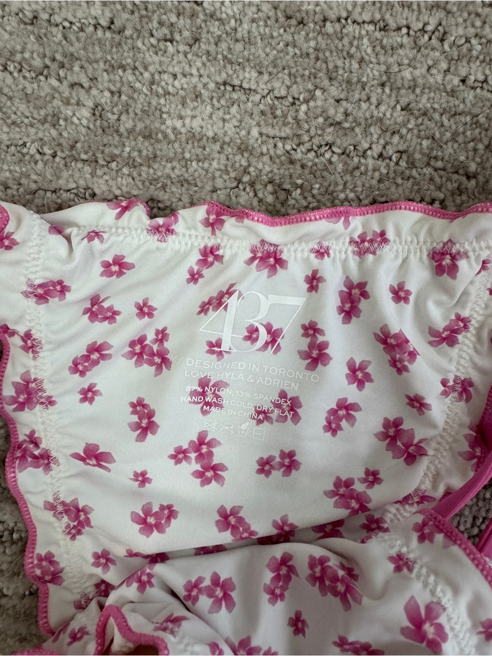 437 Floral String Bikini - Picture 3 of 3